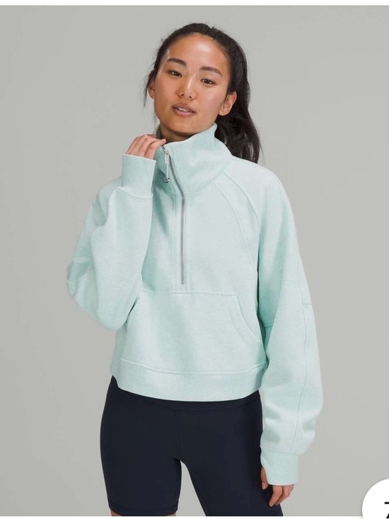 lululemon athletica Tops - lululemon athletica Half Zip Oversized Funnel neck Mint Half-Zip Size XS